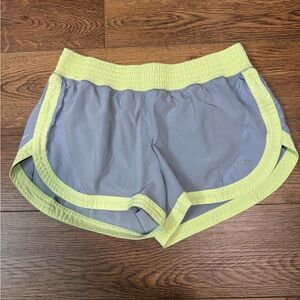 Champion Women's Gray and Yellow Athletic Shorts